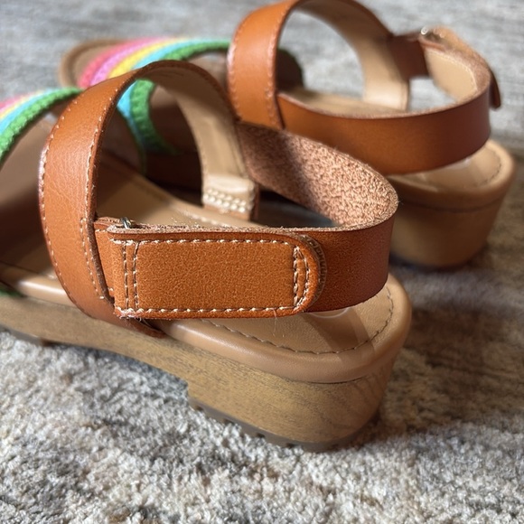 Cat and Jack -Colorful Kids Sandals - girls size 1 - platform - Picture 4 of 6